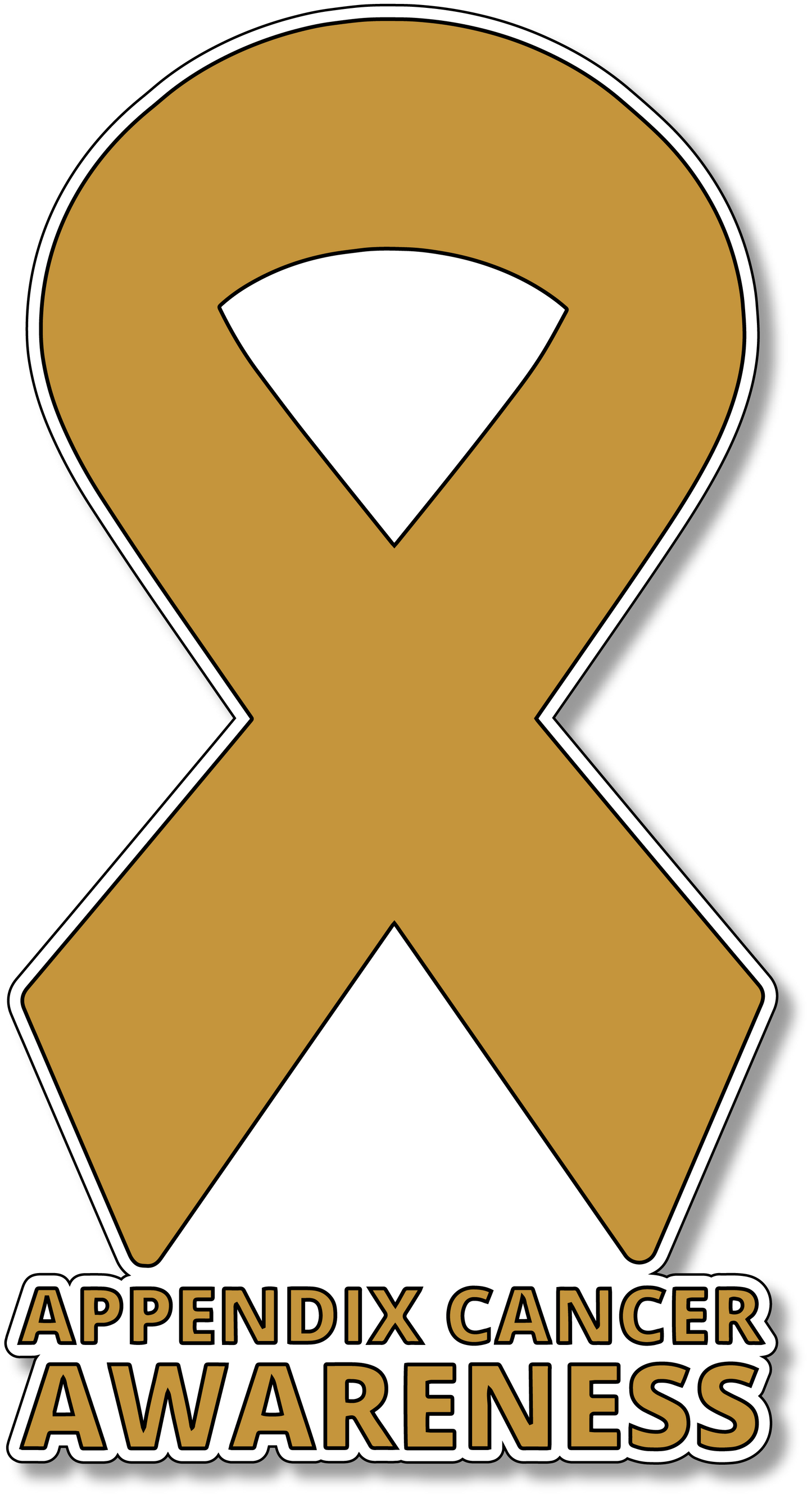 Appendix Cancer Awareness - Vinyl Sticker (#1)