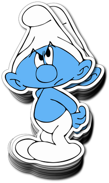 Smurf Vinyl Sticker