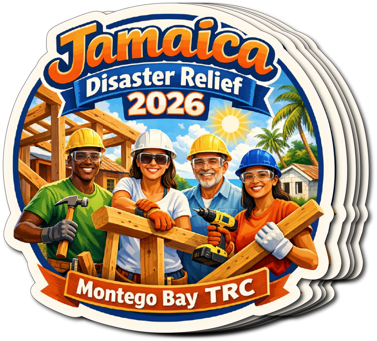 Jamaica Disaster Relief 2026 Vinyl Sticker