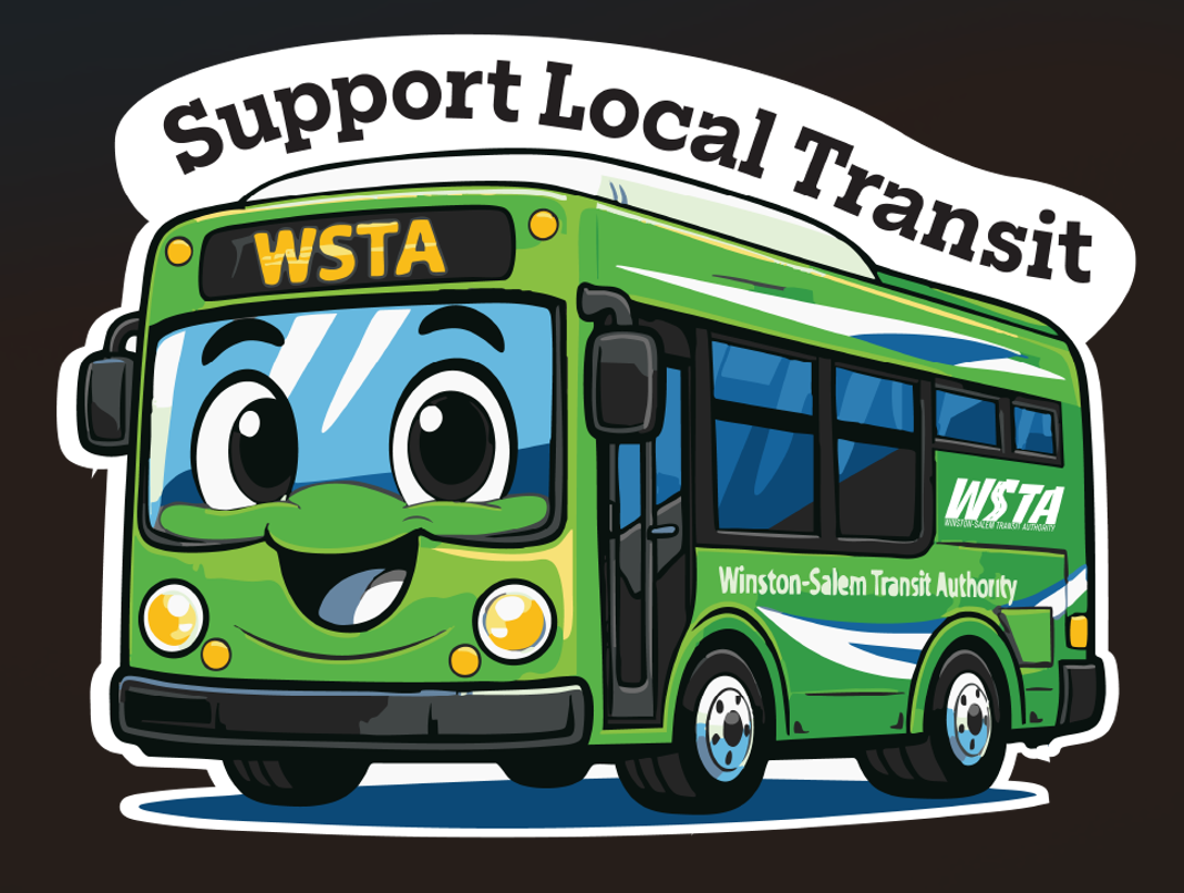 WSTA - "Support Local Transit" Vinyl Sticker