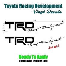 TRD - Racing Development Vinyl Decal (Set of 2) (22"w x 3.5"h)