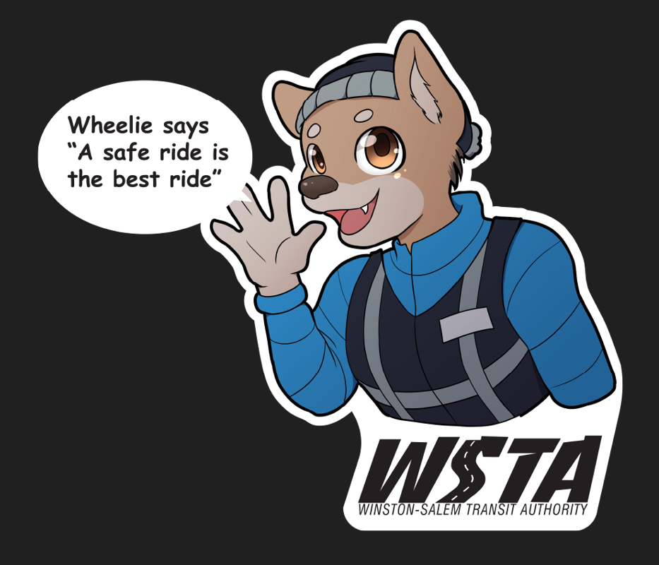 WSTA - Wheelie Says "A safe ride is the best ride" Vinyl Sticker